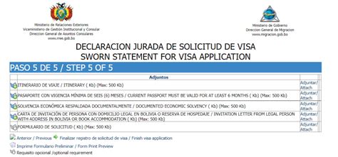 citas bolivia|VISAS